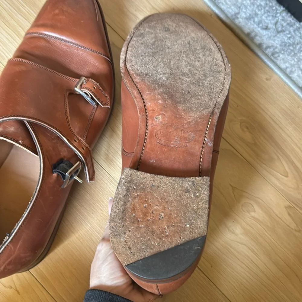 Alfred Sargent J. Crew Mahogany Double Monk Strap Shoes